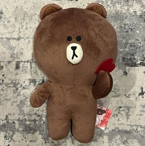 New 16in Line Friends I Heart You Brown Bear